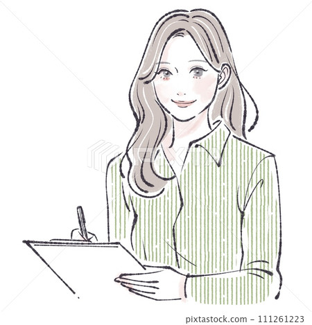 病歷/諮詢/問卷/諮商師/錄音/書面溝通/白大褂/女醫師/整形手術/整形手術/E 111261223