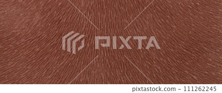Texture of velvet matte dark brown background, macro. Suede fabric with wool pattern. 111262245