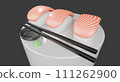 3d rendering illustration of sushi salmon 111262900