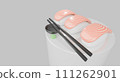 3d rendering illustration of sushi salmon 111262901