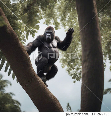 Gorilla handsome man handsome uncle real 111263099