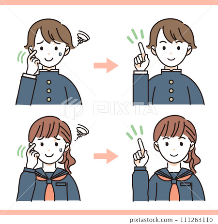 Set of troubled male and female students and solved male and female students 111263110