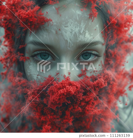fantasy portrait of an infected woman 111263139