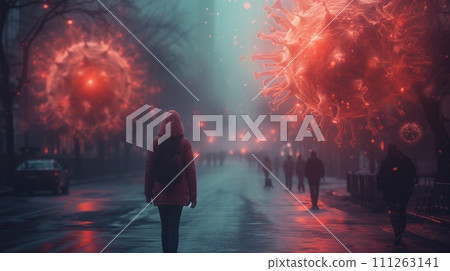 virus epidemic in the city 111263141