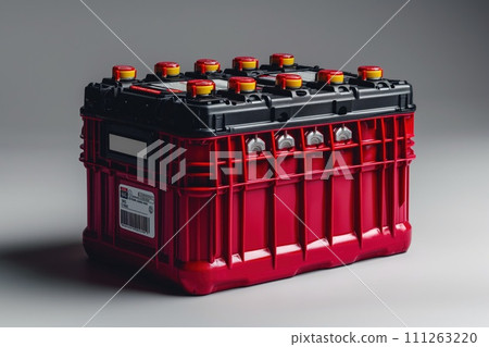 car battery on white background 111263220