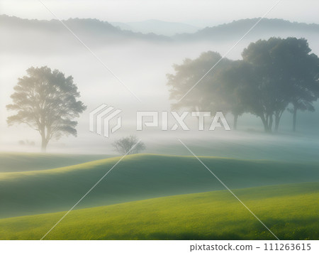 sunset on the field 111263615