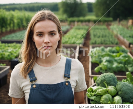 Woman with vegetables. Natural beauty. Woman with vegetables. Natural beauty. 111263808