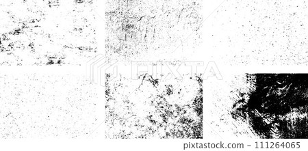 Black and white grunge. Distress overlay texture. Abstract surface dust and rough dirty wall background concept. Distress illustration simply place over object to create grunge effect. Vector EPS10. 111264065