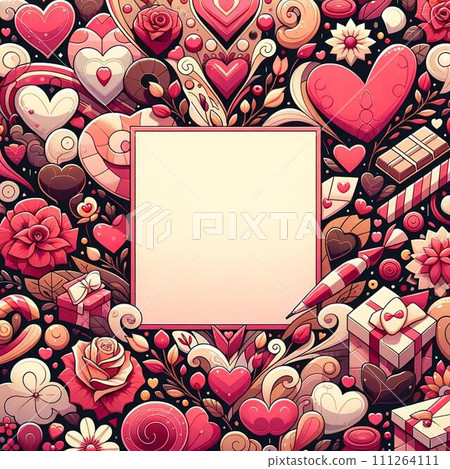 Illustration of a message card inspired by Valentine's Day Illustration of a message card inspired by Valentine's Day 111264111