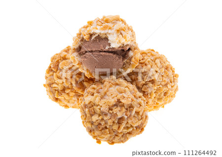 nut truffle isolated nut truffle isolated 111264492