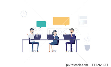 A meaningful sales meeting with a lively exchange of opinions A meaningful sales meeting with a lively exchange of opinions 111264611