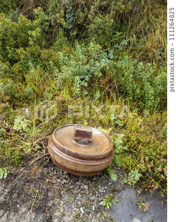 Typical irish wheel of a bog train in County Donegal by Ardara. 111264825
