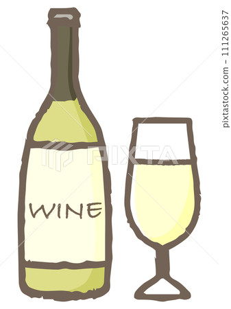 簡單可愛的紅酒插畫 簡單可愛的紅酒插畫 111265637