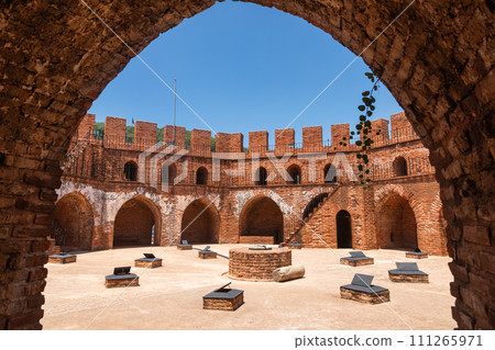 Red Tower Kizil Kule at Alanya Castle in Turkey 111265971