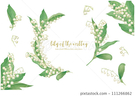 Frame material decorated with watercolor hand-painted bell orchid flowers Frame material decorated with watercolor hand-painted bell orchid flowers 111266862