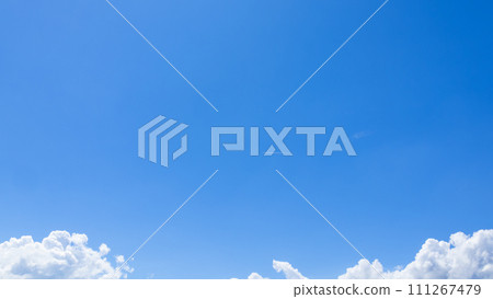 Cumulonimbus clouds appearing in the blue sky 111267479