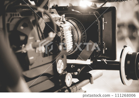 professional camera on the film set.  111268006