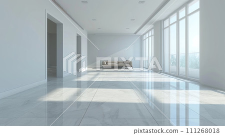 Sleek Modern Interior with Natural Light 111268018