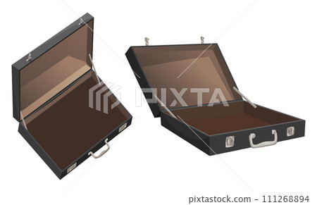 Open empty isometric suitcase vector illustration 111268894