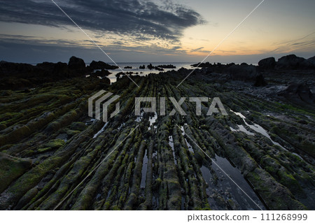 Evening view of Nemoto Coast Byobu Rock 111268999