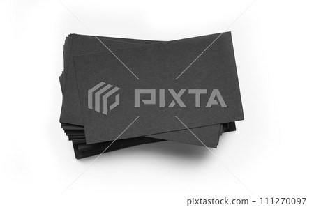 stack of black business cards stack of black business cards 111270097