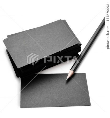 stack of black business cards stack of black business cards 111270098