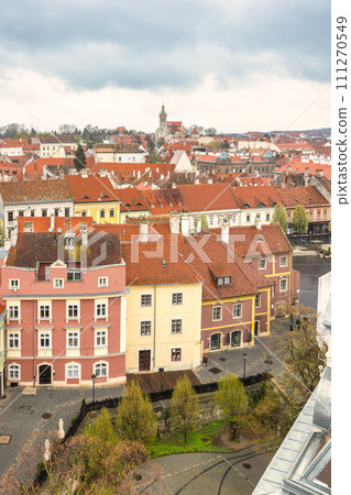 Sopron town, top view from the Firewatch Tower, Hungary. Sopron town, top view from the Firewatch Tower, Hungary. 111270549