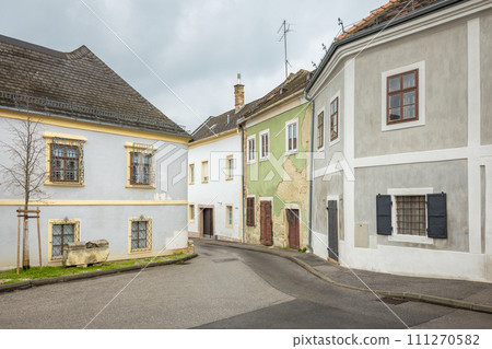 Eisenstadt, houses in historic centre of town in Austria. Eisenstadt, houses in historic centre of town in Austria. 111270582