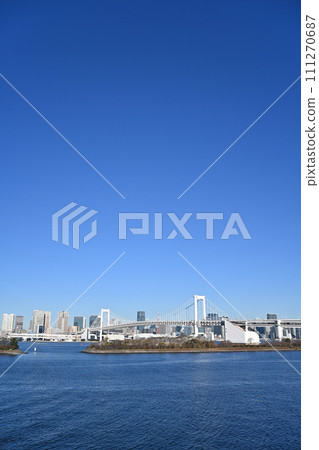 從Odaiba海灘公園的彩虹橋 111270687