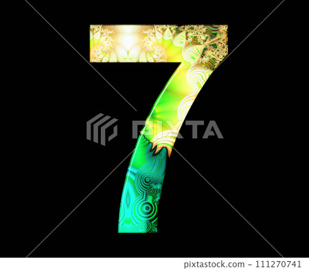 3D render of colorful fractal number 3D render of colorful fractal number 111270741