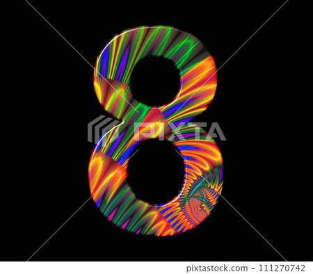 3D render of colorful fractal number 111270742