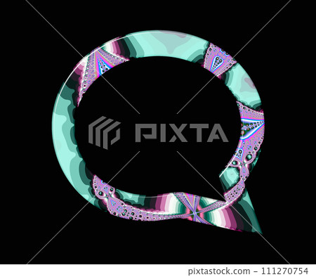 3D render of colorful fractal symbol 111270754