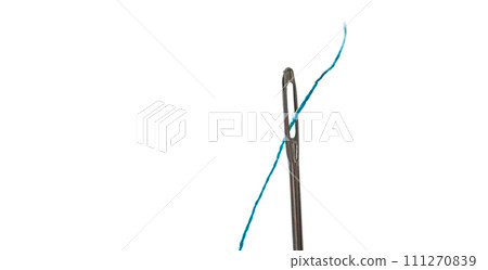 Needle with blue threat Needle with blue threat 111270839