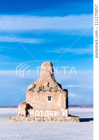 Sunshine Potosi monument at the city entrance 111270857