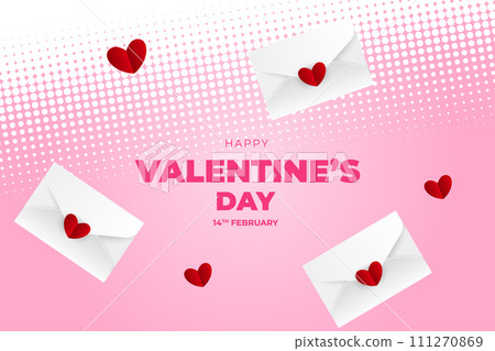 Valentine's Day background, Happy Valentine's Day banner 111270869
