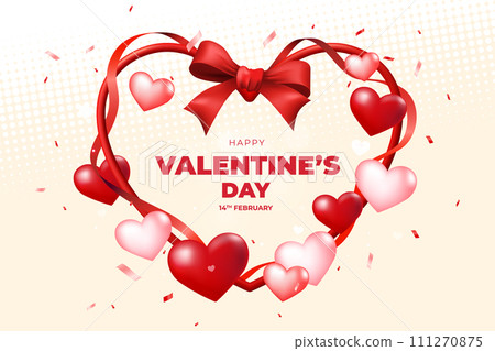 Valentine's Day background, Happy Valentine's Day banner 111270875
