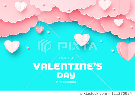 Valentine's Day background, Happy Valentine's Day banner 111270934