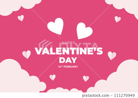 Valentine's Day background, Happy Valentine's Day banner 111270949