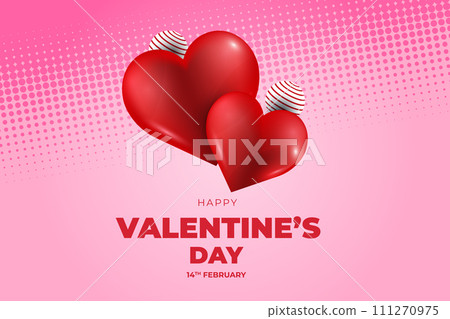 Valentine's Day background, Happy Valentine's Day banner 111270975