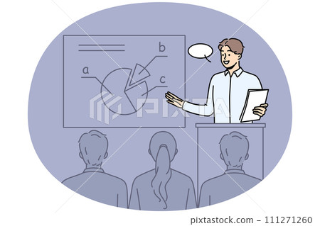 Male coach present diagram at conference 111271260