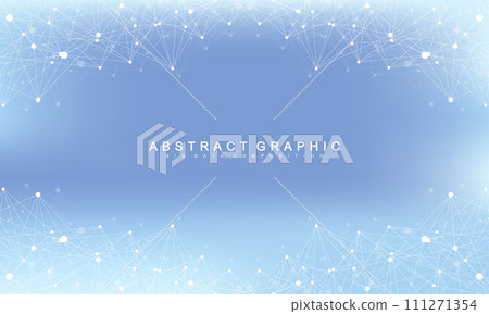 Global network connection banner design template. Header social network communication in the global business concept. Big data visualization. Internet technology 111271354