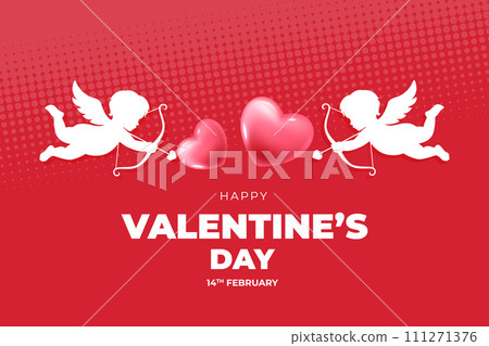 Happy Valentine's Day background, Happy Valentine's Day love banner 111271376