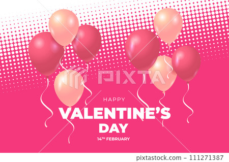 Happy Valentine's Day background, Happy Valentine's Day love banner 111271387