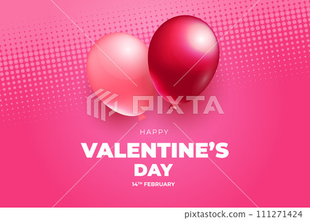 Happy Valentine's Day background, Happy Valentine's Day love banner 111271424