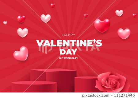 Happy Valentine's Day background, Happy Valentine's Day love banner 111271440