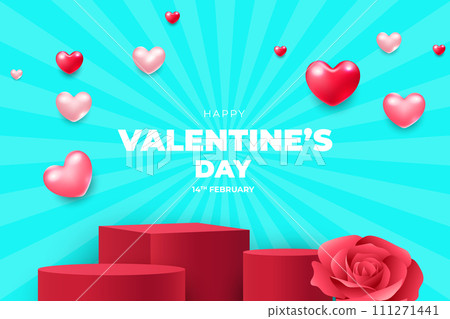 Happy Valentine's Day background, Happy Valentine's Day love banner 111271441