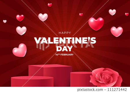 Happy Valentine's Day background, Happy Valentine's Day love banner 111271442