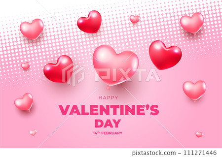Happy Valentine's Day background, Happy Valentine's Day love banner 111271446