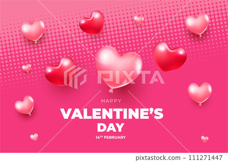 Happy Valentine's Day background, Happy Valentine's Day love banner 111271447