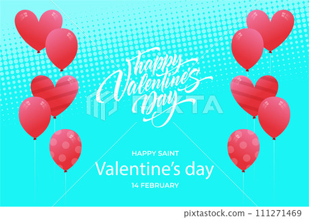 Happy Valentine's Day background, Happy Valentine's Day love banner 111271469